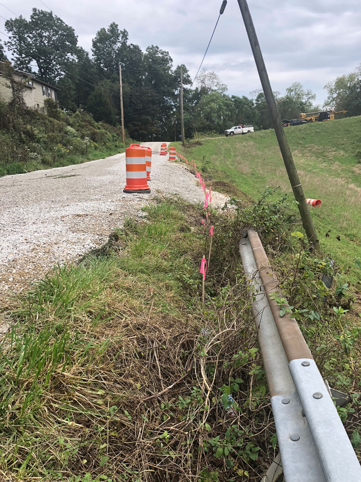 Road Before Wall Repair