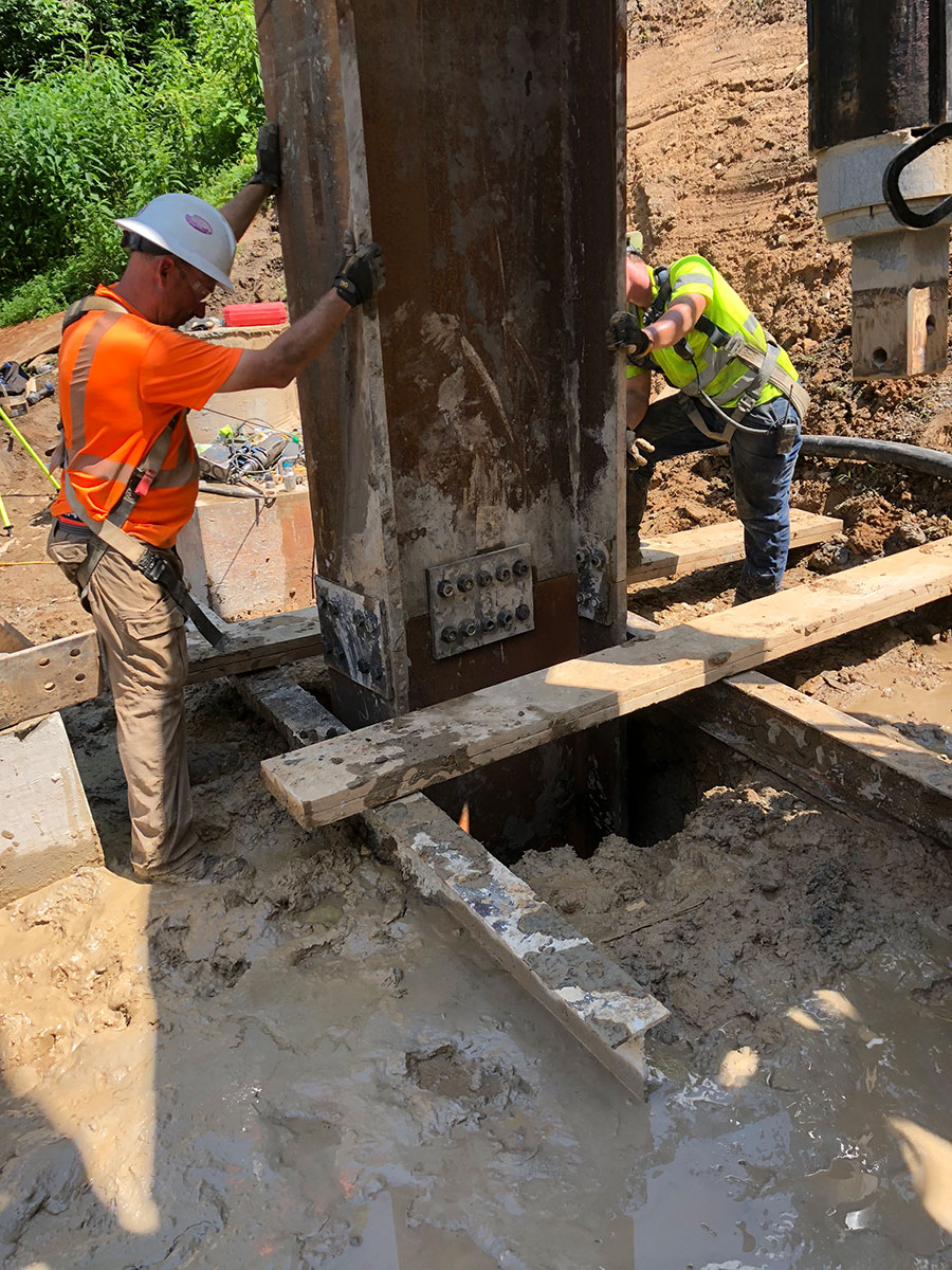 Work Crew Placing Beam
